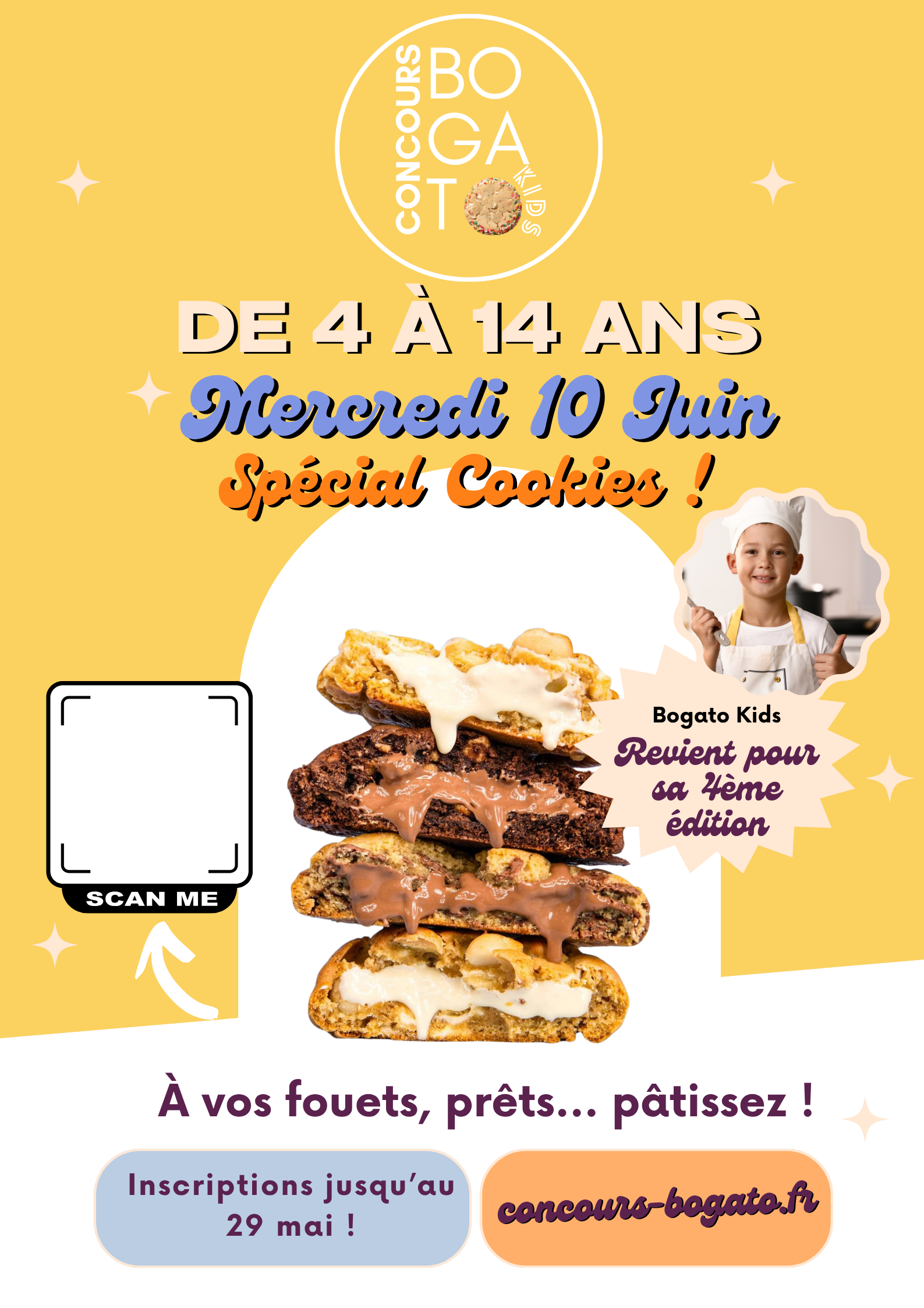 affiche concours bogato kids 2026 spécial cookies